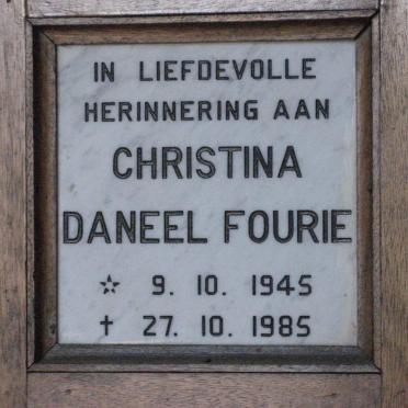FOURIE Christina Daneel 1945-1985