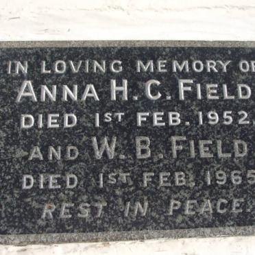 FIELD W.B. -1965 &amp; Anna H.C. -1952