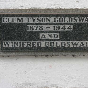 GOLDSWAIN Clem Tyson 1878-1944 &amp; Winifred  -