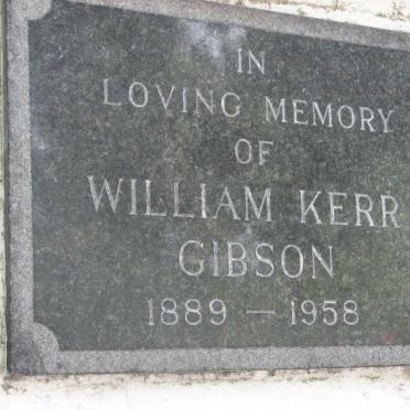 GIBSON William Kerr 1889-1958