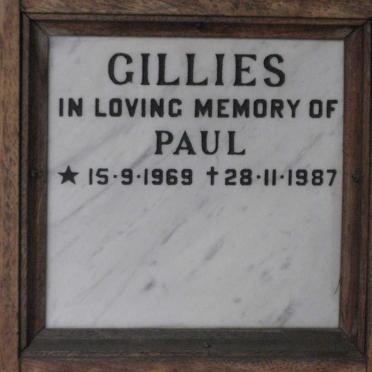GILLIES Paul 1969-1987