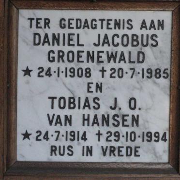 GROENEWALD Daniel Jacobus 1908-1985 :: VAN HANSEN Tobias J.O. 1914-1994