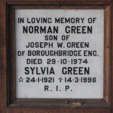 GREEN Sylvia 1921-1998 :: GREEN Norman -1974