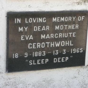 GEROTHWOHL Eva Margriute 1883-1965