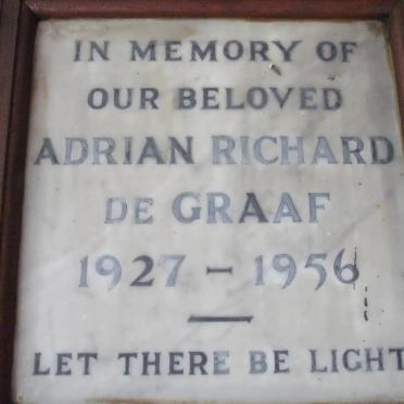 GRAAF Adrian Richard, de 1927-1956