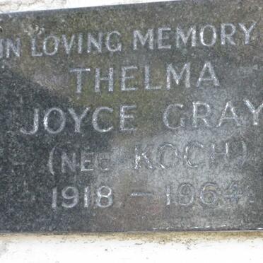 GRAY Thelma Joyce nee KOCH 1918-1964