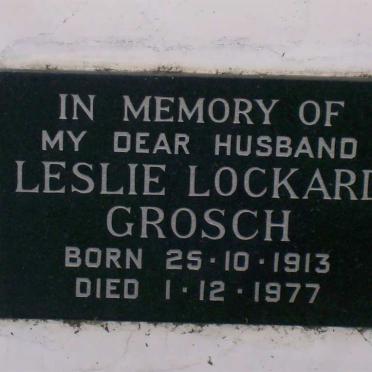 GROSCH Leslie Lockard 1913-1977