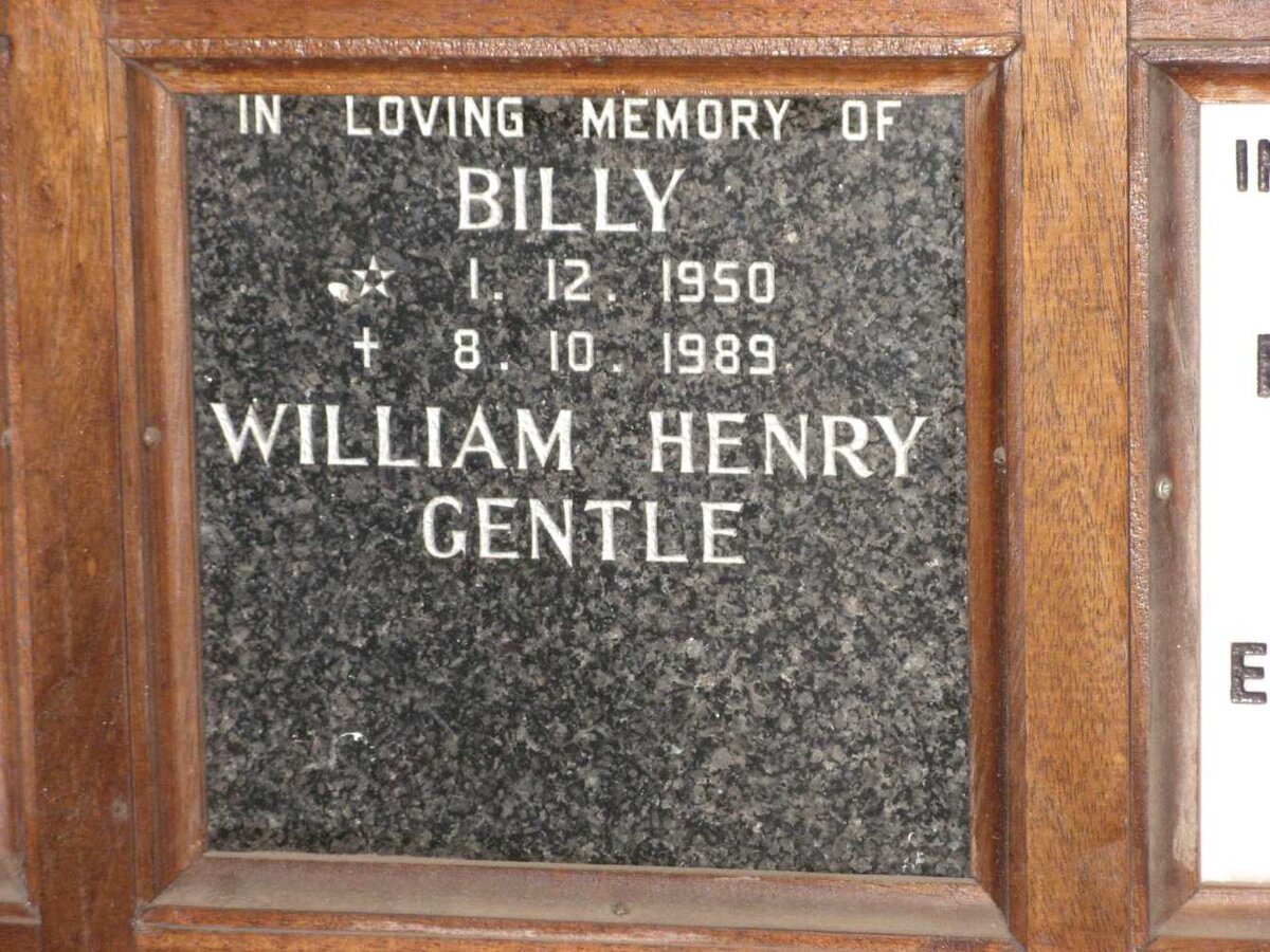 GENTLE William Henry 1950-1989