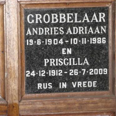 GROBBELAAR Andries Adriaan 1904-1986 &amp; Priscilla 1912-2009