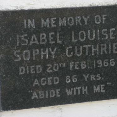 GUTHRIE Isabel Louise Sophy -1966