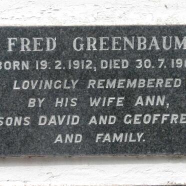 GREENBAUM Fred 1912-1968