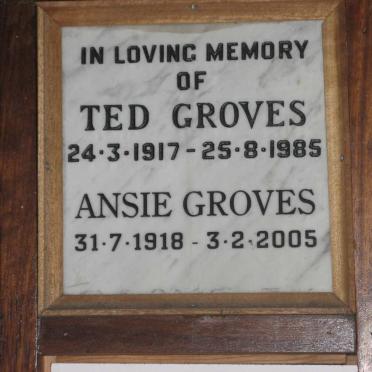GROVES Ted 1917-1985 &amp; Ansie 1918-2005