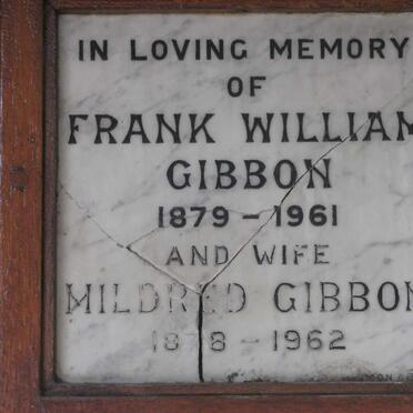 GIBBON Frank William 1879-1961 &amp; Mildred 1878-1962
