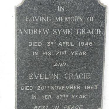GRACIE Andrew Syme -1946 &amp; Evelyn -1963