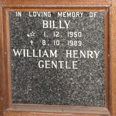 GENTLE William Henry 1950-1989