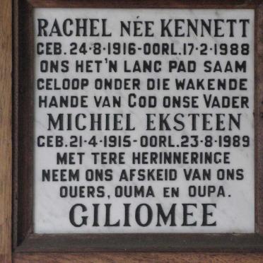 GILIOMEE Michiel Eksteen 1915-1989 &amp; Rachel KENNETT 1916-1988