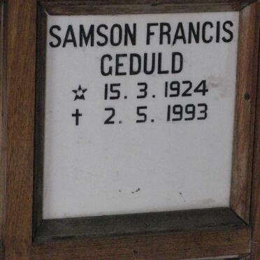 GEDULD Samson Francis 1924-1993