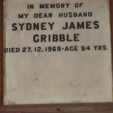 GRIBBLE Sydney James -1969