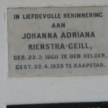 GEILL Johanna Adriana, RIENSTRA 1860-1939