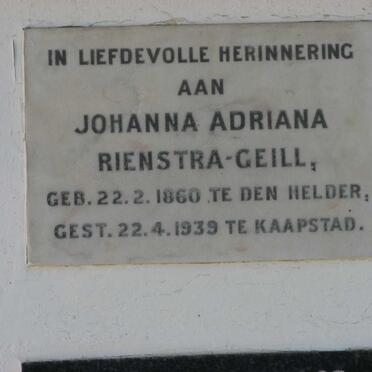 GEILL Johanna Adriana, RIENSTRA 1860-1939