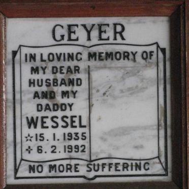 GEYER Wessel 1935-1992