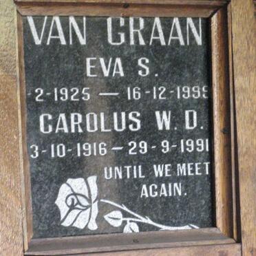 GRAAN Carolus W.D., van 1916-1991 &amp; Eva S. 1925-1999