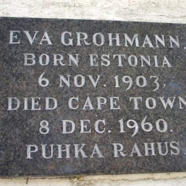 GROHMANN Eva 1903-1960
