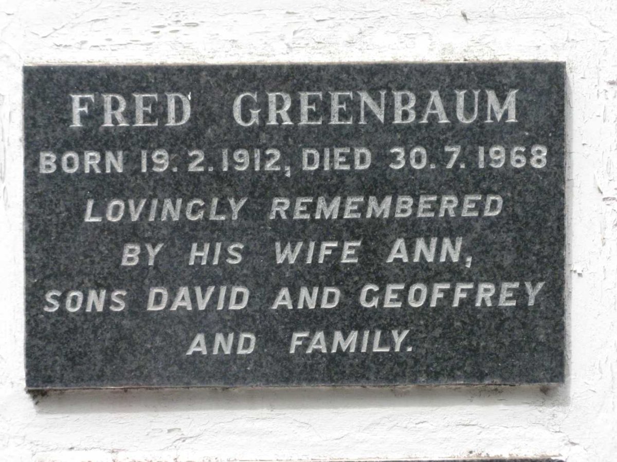 GREENBAUM Fred 1912-1968