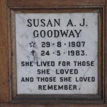 GOODWAY Susan A.J. 1907-1983