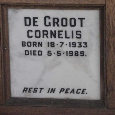 GROOT Cornelis, de 1933-1989