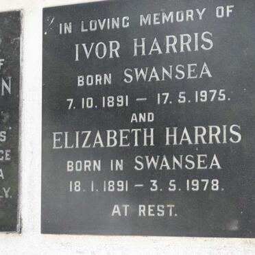 HARRIS Ivor 1891-1975 &amp; Elizabeth 1891-1978