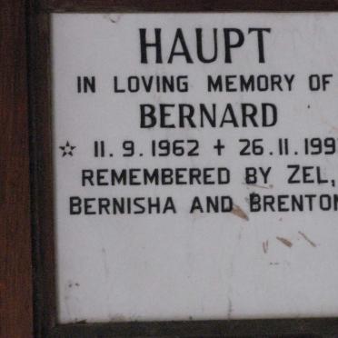 HAUPT Bernard 1962-1992