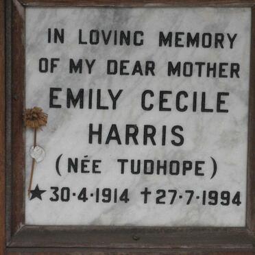 HARRIS Emily Cecile nee TUDHOPE 1914-1994