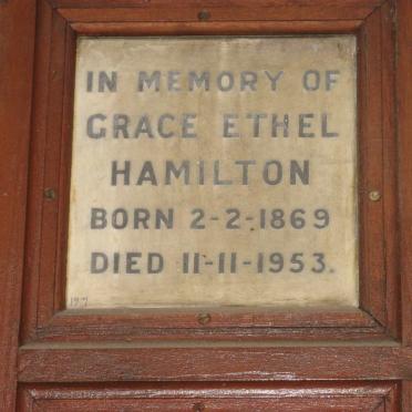 HAMILTON Grace Ethel 1869-1953