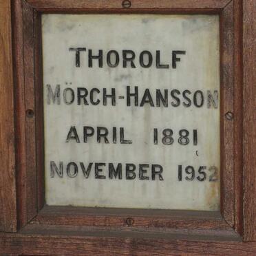 HANSSON Thorolf, MORCH 1881-1952