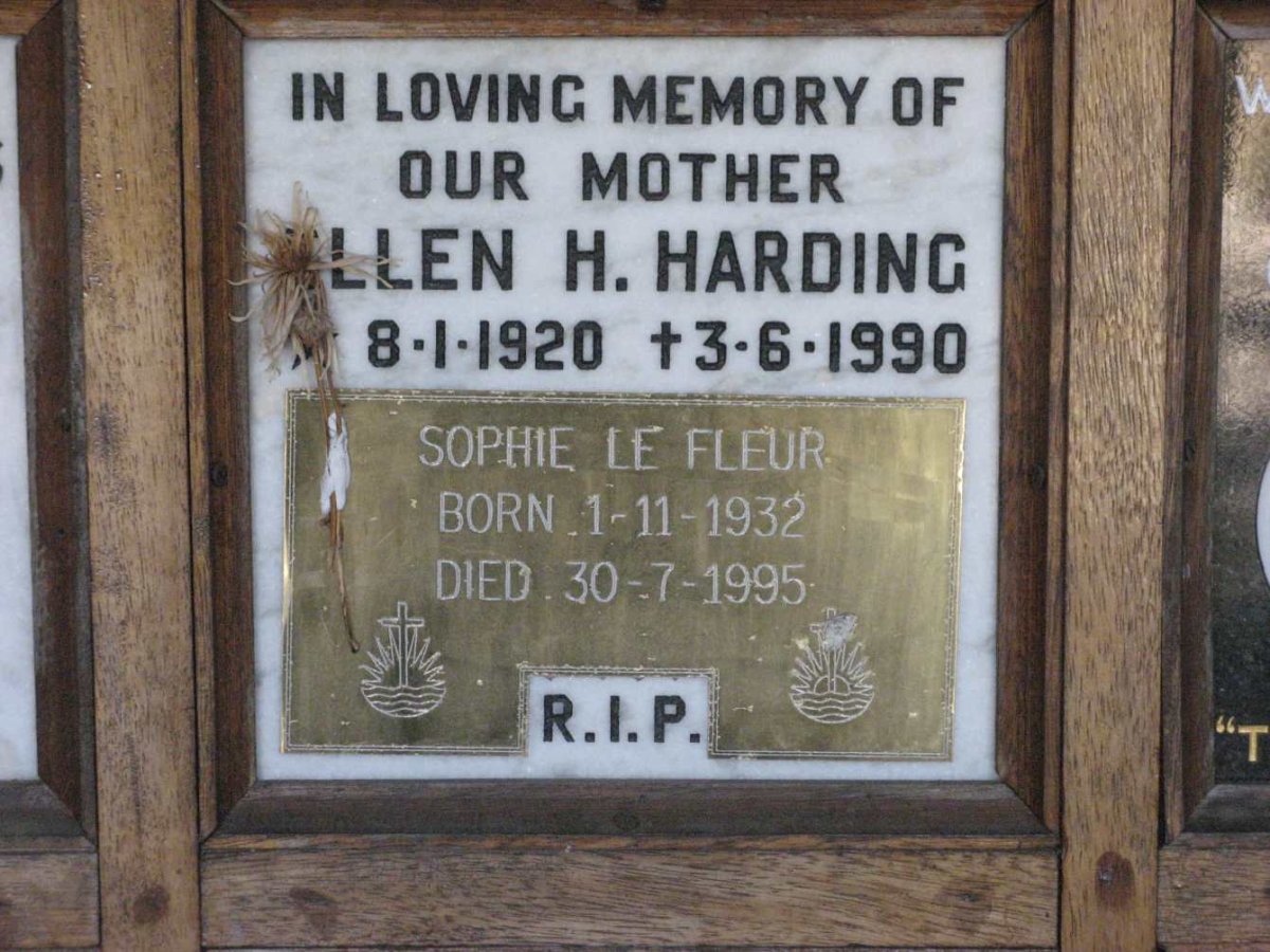 HARDING Ellen H. 1920-1990 :: LE FLEUR Sophie 1932-1995