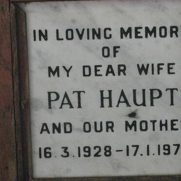 HAUPT Pat 1928-1978