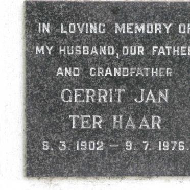 HAAR Gerrit Jan, ter 1902-1976