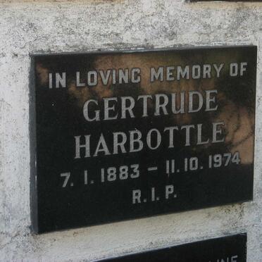 HARBOTTLE Gertrude 1883-1974