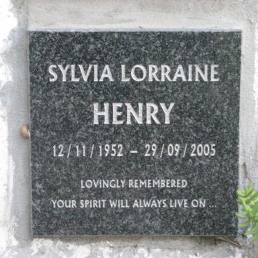 HENRY Sylvia Lorraine 1952-2005