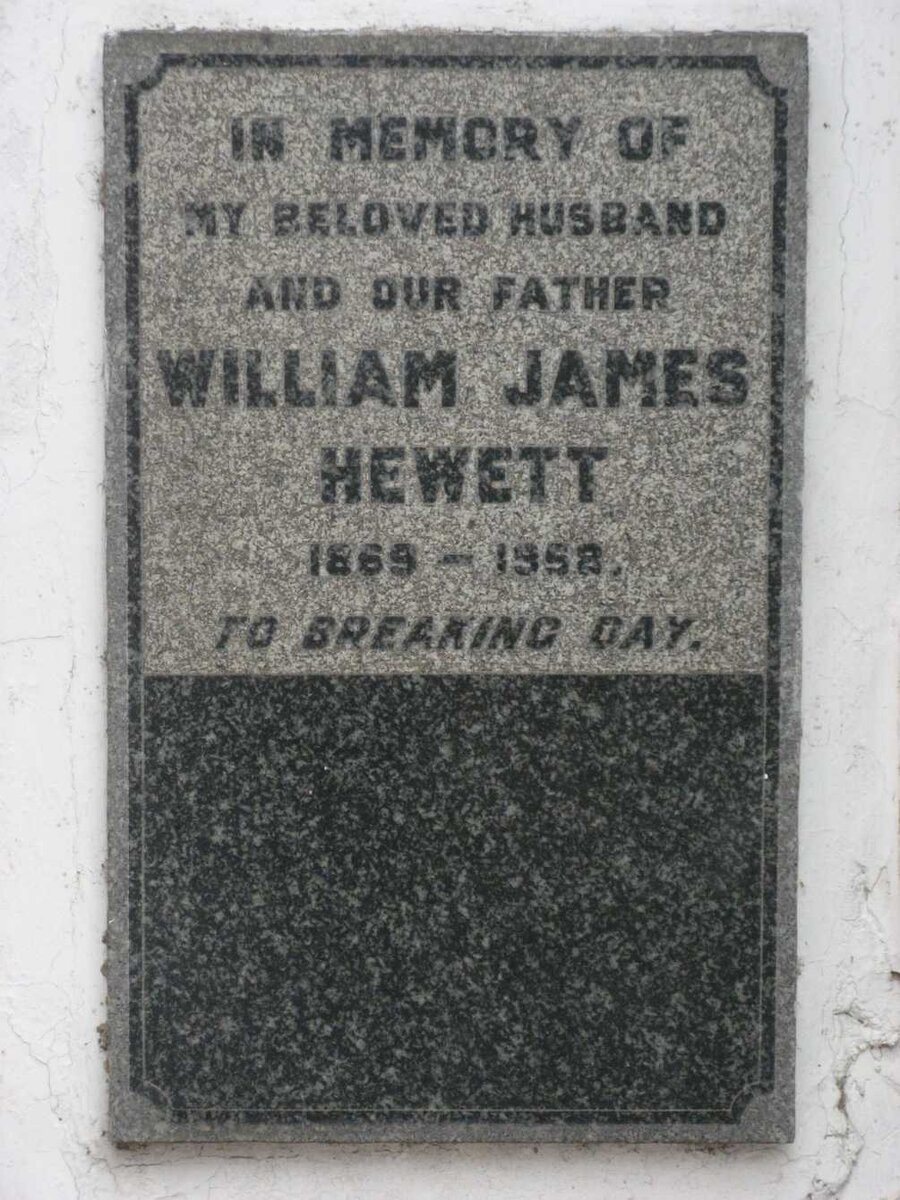 HEWETT William James 1869-1958
