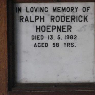 HOEPNER Ralph Roderick -1982