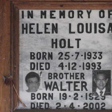 HOLT Walter HOLT 1929-2002 :: HOLT Helen Louisa 1933-1993
