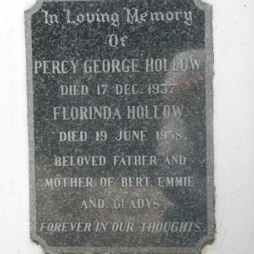 HOLLOW Percy George -1937 &amp; Florinda -1958