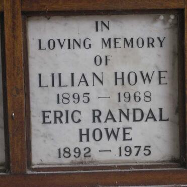 HOWE Eric Randal 1892-1975 &amp; Lilian 1895-1968