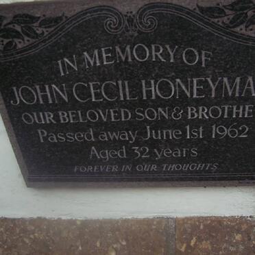 HONEYMAN John Cecil -1962