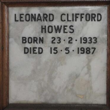 HOWES Leonard Clifford 1933-1987