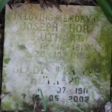 HUTHART Joseph Short 1912-1980 &amp; Gladys Frances 1911-2002