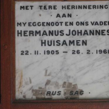 HUISAMEN Hermanus Johannes 1905-1961