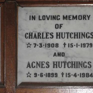 HUTCHINGS Charles 1908-1979 &amp; Agnes 1899-1984